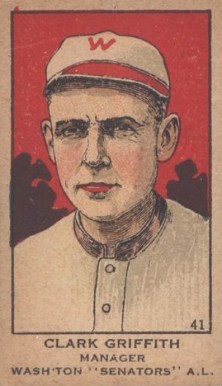 1919 Strip Card Clark Griffith #41 Baseball Card