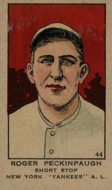 1919 Strip Card Roger Peckinpaugh #44 Baseball Card