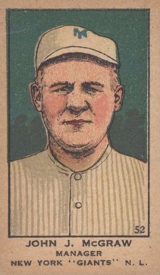 1919 Strip Card John J. McGraw #52 Baseball Card