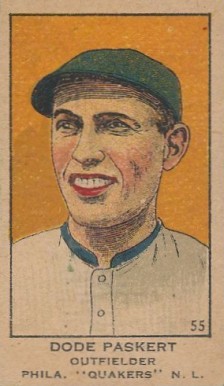 1919 Strip Card Dode Paskert #55 Baseball Card
