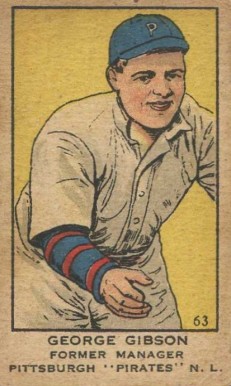 1919 Strip Card George Gibson #63 Baseball Card
