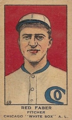 1919 Strip Card Red Faber #69 Baseball Card
