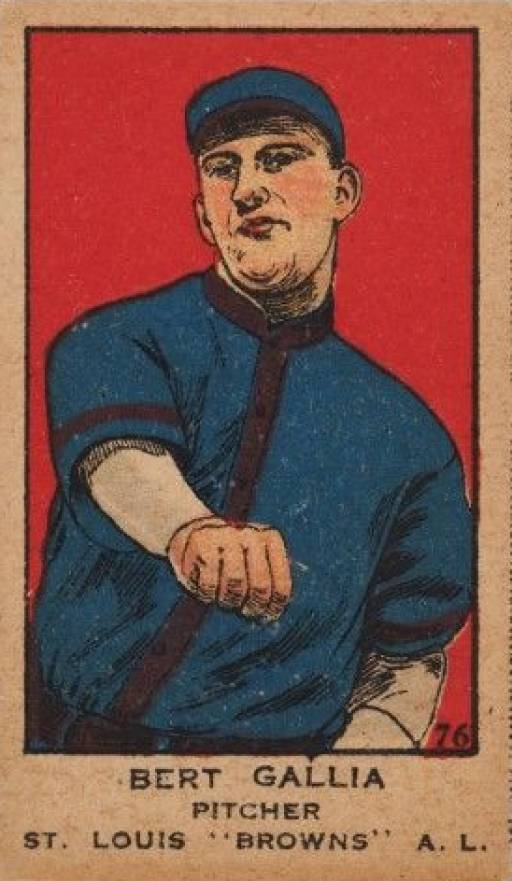 1919 Strip Card Bert Gallia #76 Baseball Card