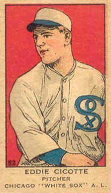 1919 Strip Card Eddie Cicotte #82 Baseball Card