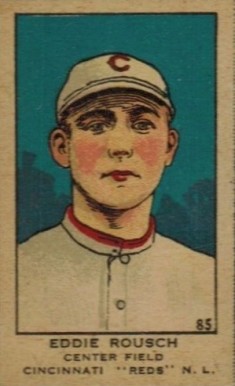 1919 Strip Card Eddie Rousch Center Field Cincinnati "Reds" N.L. #85 Baseball Card