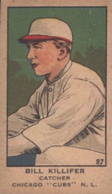 1919 Strip Card Bill Killifer Catcher Chicago "Cubs" N.L. #87 Baseball Card