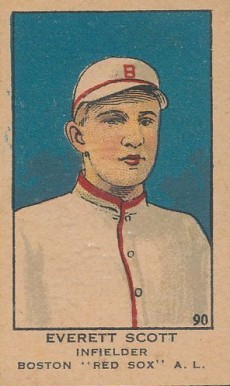 1919 Strip Card Everett Scott #90 Baseball Card