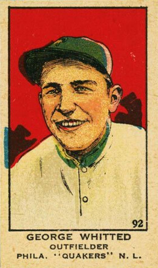 1919 Strip Card George Whitted #92 Baseball Card