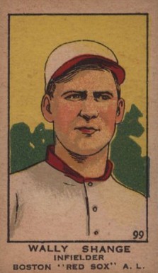 1919 Strip Card Wally Shange Infielder Boston "Red Sox" A.L. #99 Baseball Card