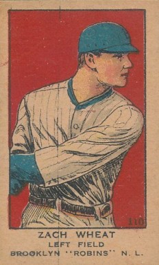 1919 Strip Card Zach Wheat #110 Baseball Card