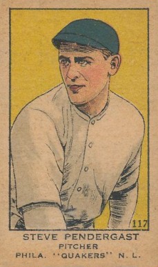 1919 Strip Card Steve Pendergast #117 Baseball Card