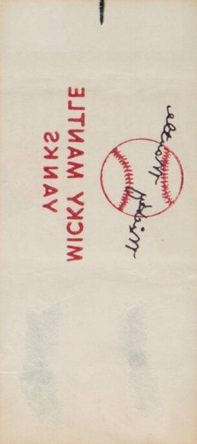 1960 Topps Tattoos Mickey Mantle # Baseball Card
