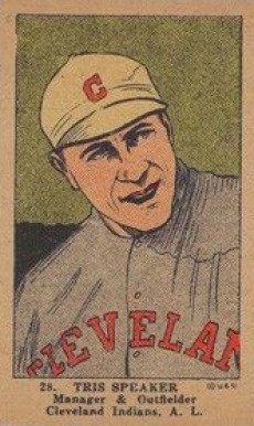 1923 Strip Card Tris Speaker #28 Baseball Card
