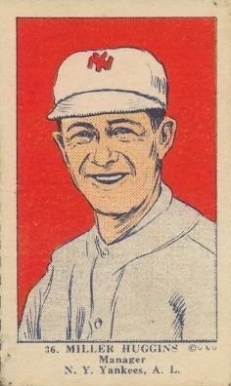 1923 Strip Card Miller Huggins #36 Baseball Card