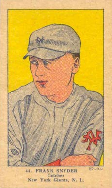 1923 Strip Card Frank Snyder #44 Baseball Card