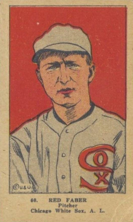 1923 Strip Card Red Faber #60 Baseball Card