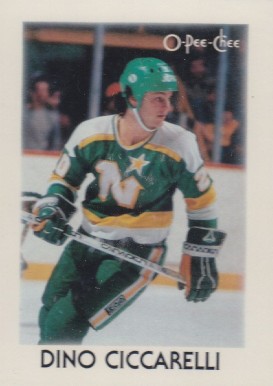 1987 O-Pee-Chee Minis Dino Ciccarelli #7 Hockey Card