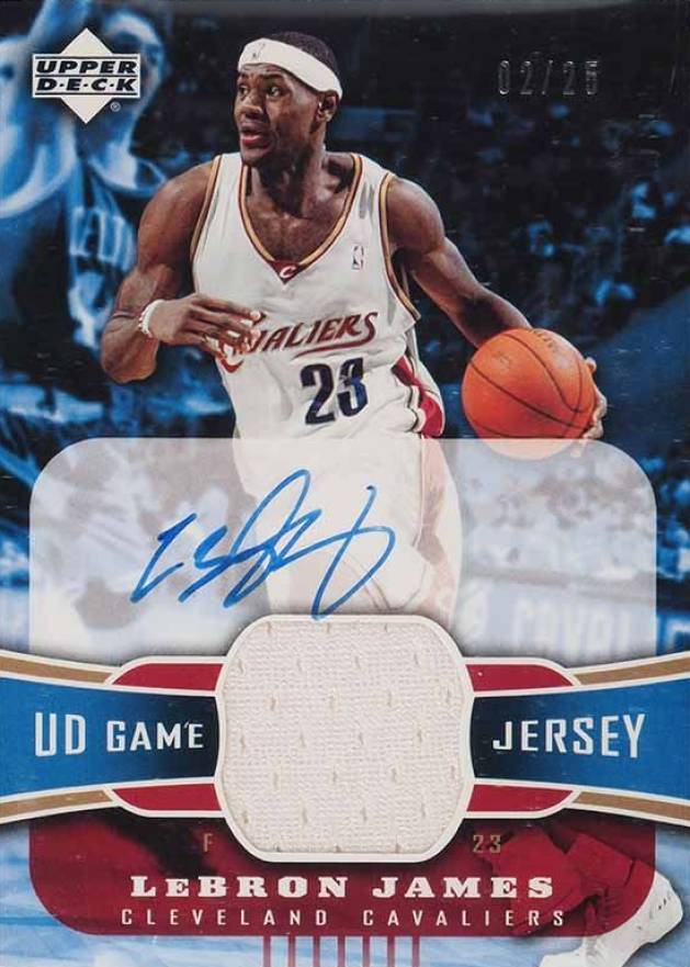 2004 Upper Deck Game Jersey Autograph LeBron James #AGJLJ Basketball Card