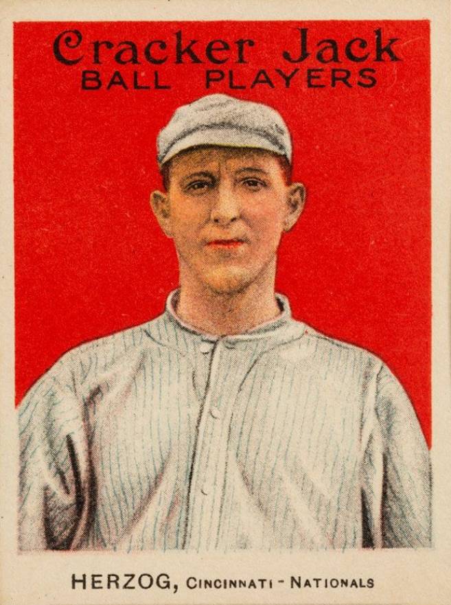 1915 Cracker Jack HERZOG, Cincinnati-Nationals #85 Baseball Card