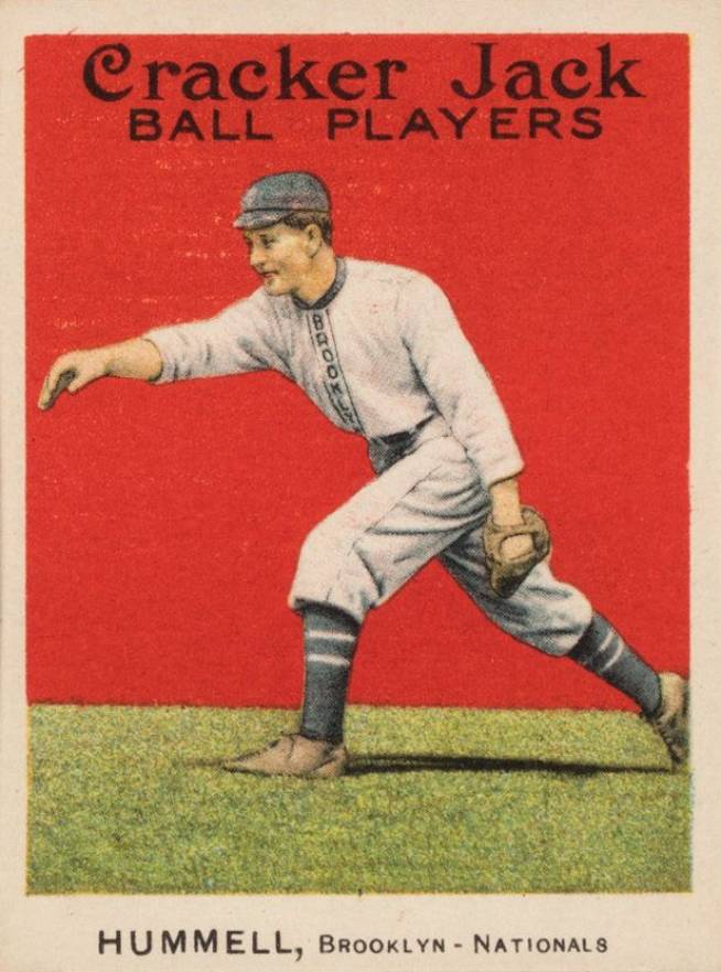 1915 Cracker Jack HUMMELL, Brooklyn-Nationals #50 Baseball Card