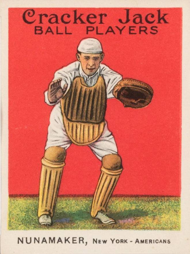 1915 Cracker Jack NUNAMAKER, New York-Americans #132 Baseball Card