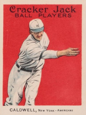 1915 Cracker Jack CALDWELL, New York-Americans #129 Baseball Card