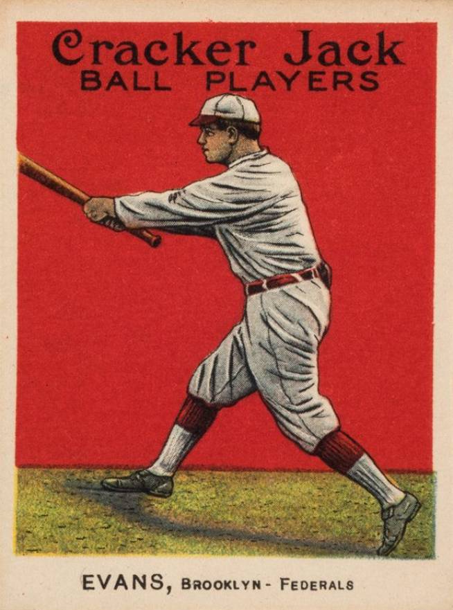 1915 Cracker Jack EVANS, Brooklyn-Federals #128 Baseball Card