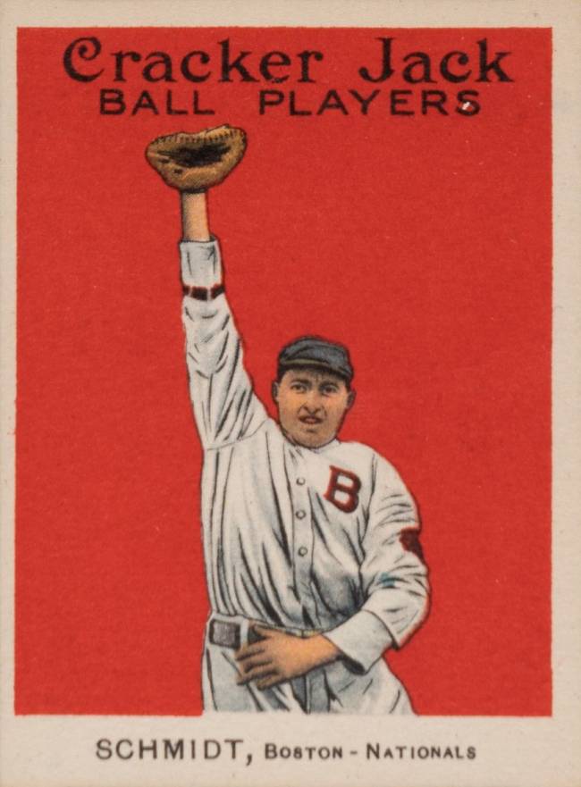 1915 Cracker Jack SCHMIDT, Boston-Nationals #127 Baseball Card