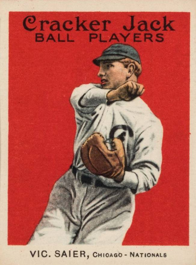 1915 Cracker Jack Vic. Saier, Chicago-Nationals #104 Baseball Card