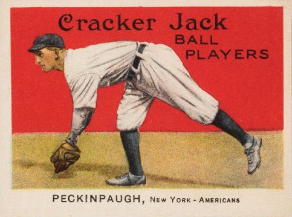 1915 Cracker Jack PECKINPAUGH, New York-Americans #91 Baseball Card
