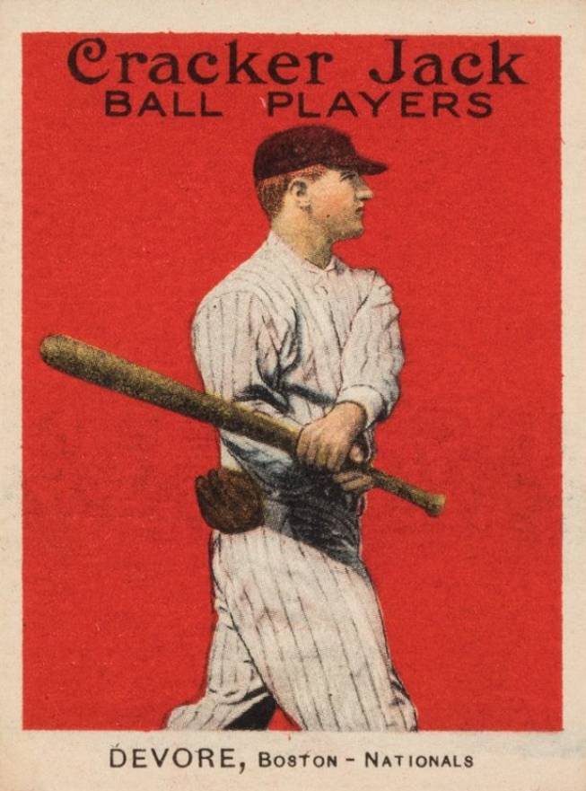 1915 Cracker Jack DEVORE, Boston-Nationals #47 Baseball Card