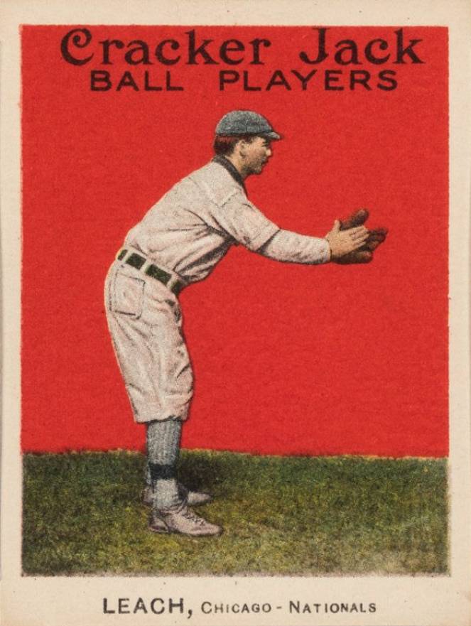 1915 Cracker Jack LEACH, Chicago-Nationals #41 Baseball Card