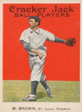 1915 Cracker Jack M. BROWN, St. Louis-Federals #32 Baseball Card