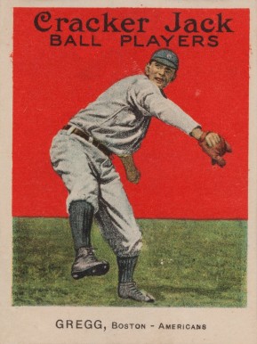 1915 Cracker Jack GREGG, Boston-Amercians #29 Baseball Card