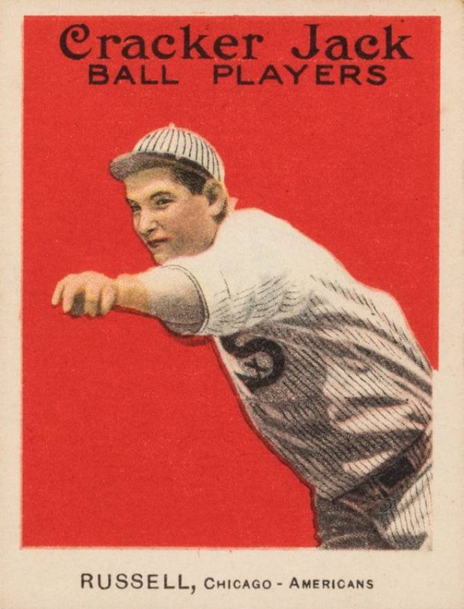 1915 Cracker Jack RUSSELL, Chicago-Americans #15 Baseball Card