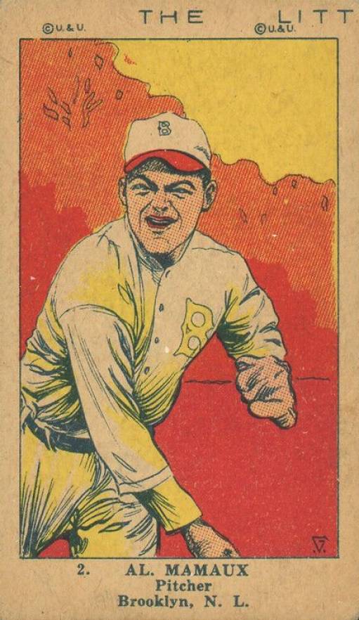 1923 Strip Card Al Mamaux #2 Baseball Card