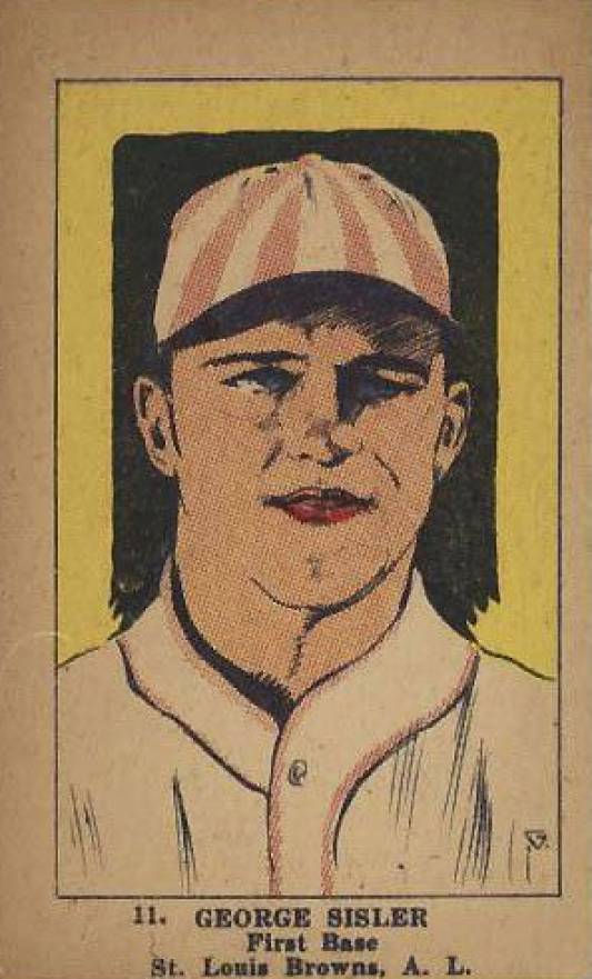 1923 Strip Card George Sisler #11 Baseball Card