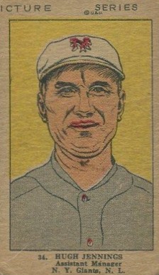 1923 Strip Card Hugh Jennings #34 Baseball Card