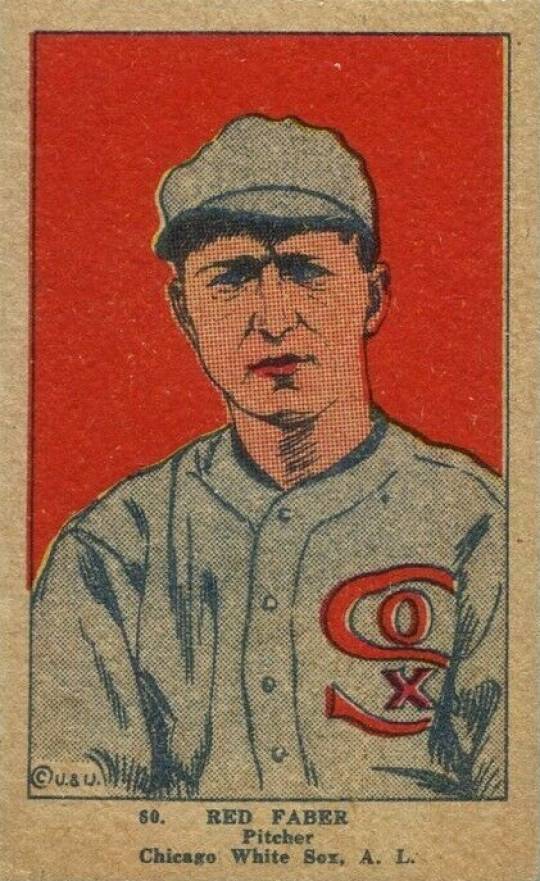 1923 Strip Card Red Faber #60 Baseball Card