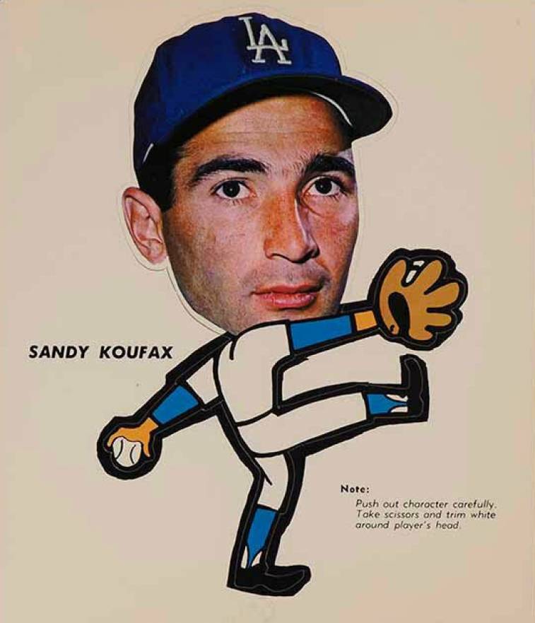 1963  L.A. Dodgers Pin-Ups Sandy Koufax # Baseball Card