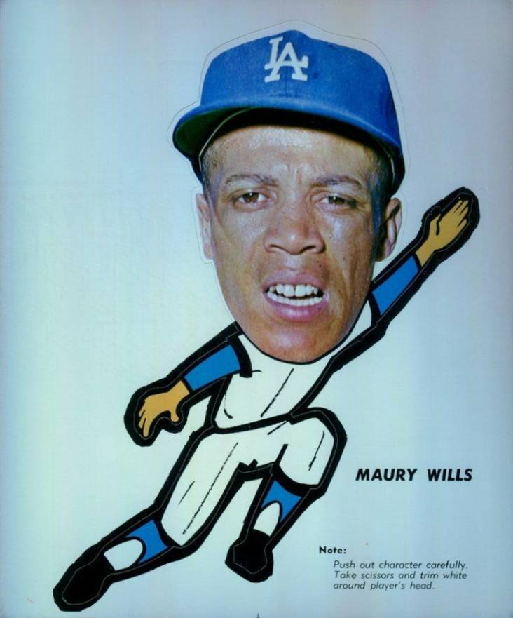 1963  L.A. Dodgers Pin-Ups Maury Wills # Baseball Card