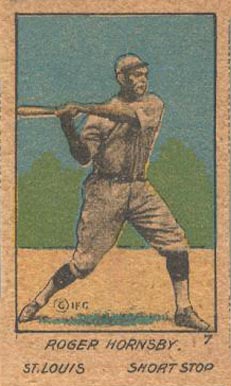 1920 Strip Card Roger Hornsby #7 Baseball Card