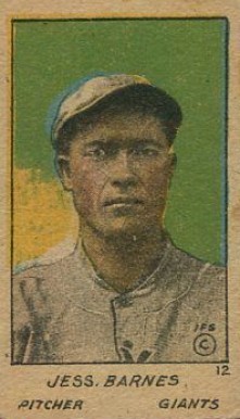 1920 Strip Card Jess Barnes #12 Baseball Card