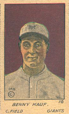 1920 Strip Card Benny Kauf #16 Baseball Card