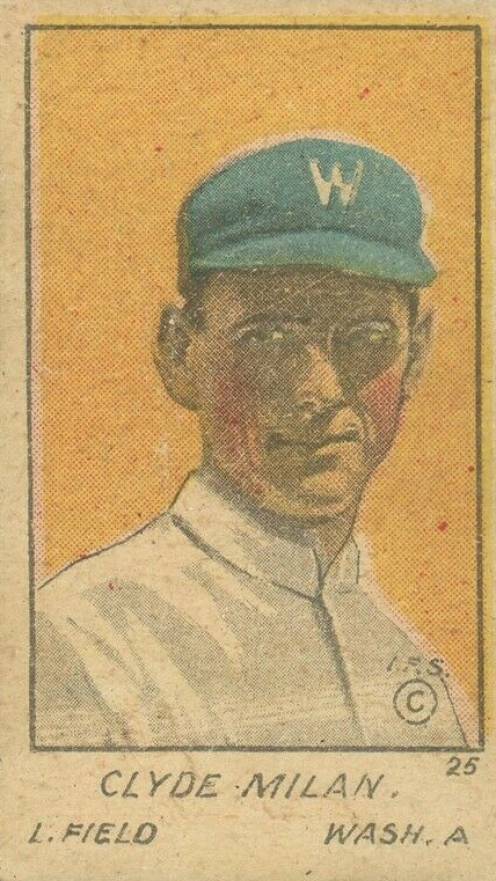 1920 Strip Card Clyde Milan #25 Baseball Card
