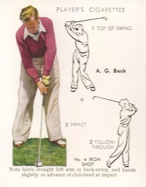 1939 John Player & Sons A.G. Beck #3 Golf Card