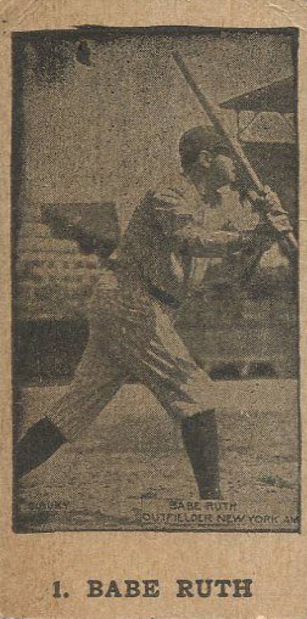 1926 W511 Babe Ruth #1 Baseball Card