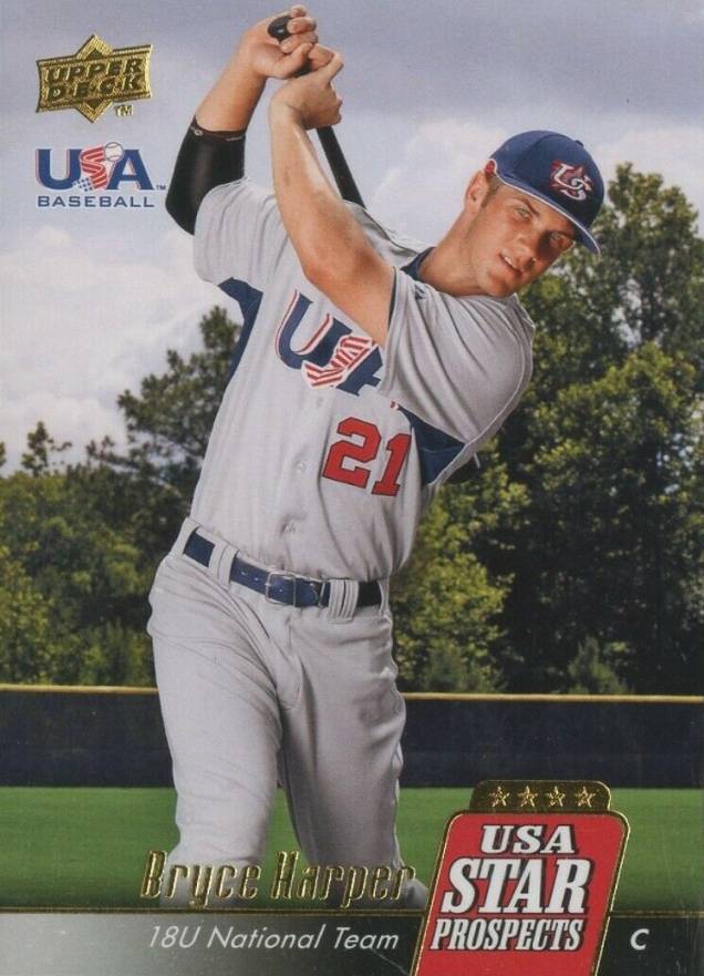 2009 Upper Deck USA Baseball USA Star Prospects Bryce Harper #USA8 Baseball Card