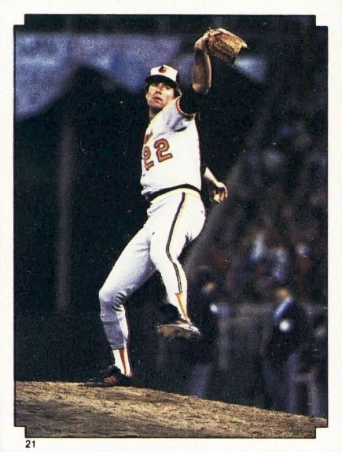 1984 O-Pee-Chee Stickers Jim Palmer #21 Baseball Card