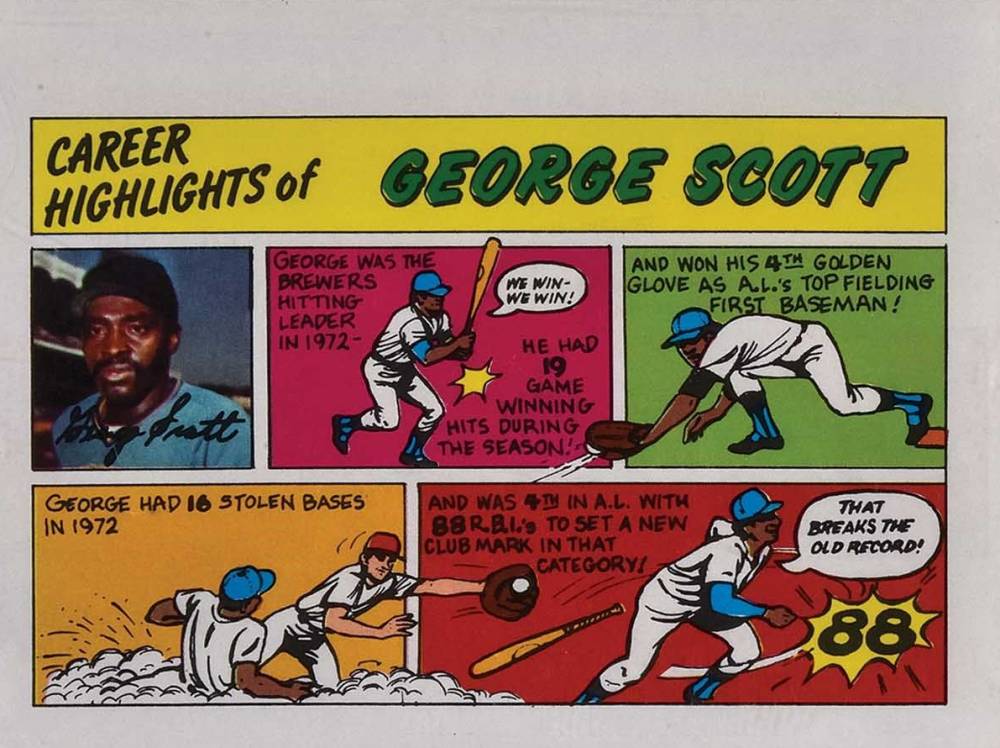 1973 Topps Comics George Scott # Baseball Card